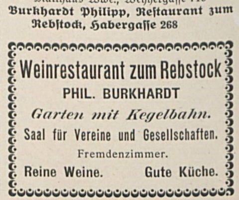 Adressbucheintrag Habergasse (Hartmannstraße 14) Maikammer (1908)