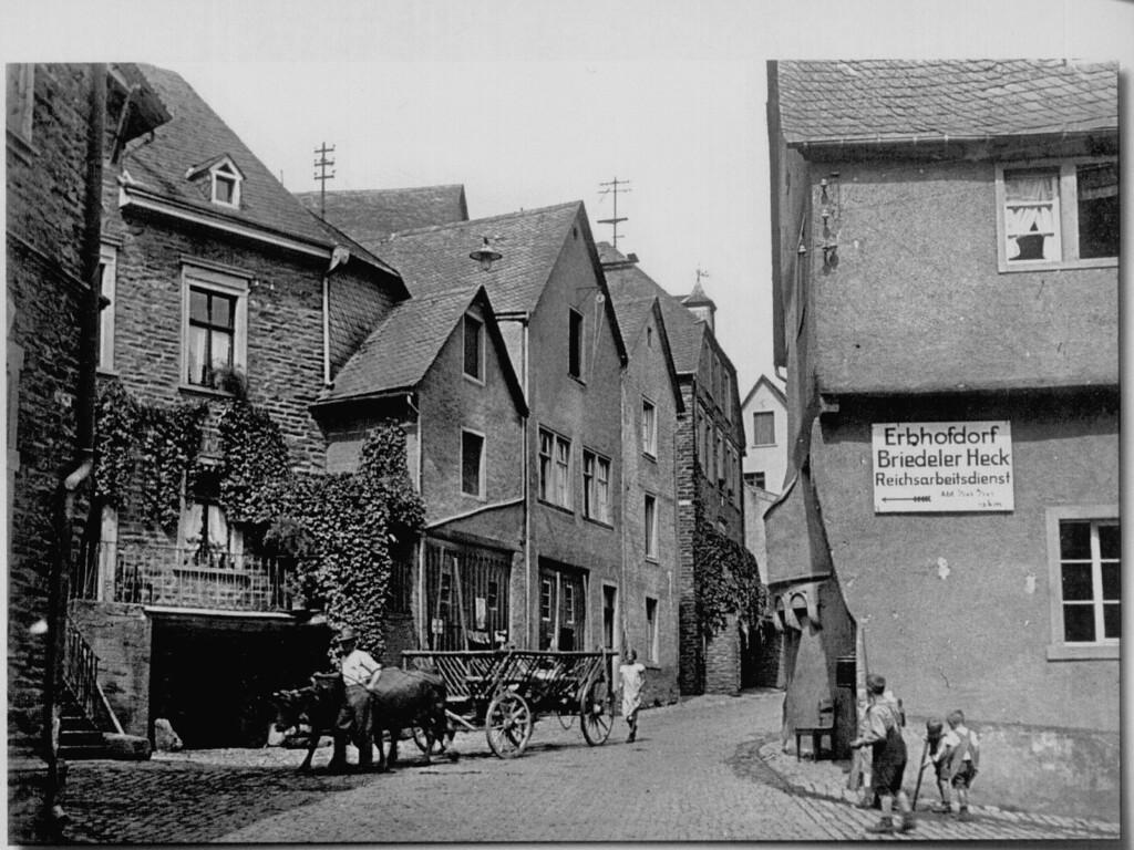 Fuhrwerk in Briedel (1935)