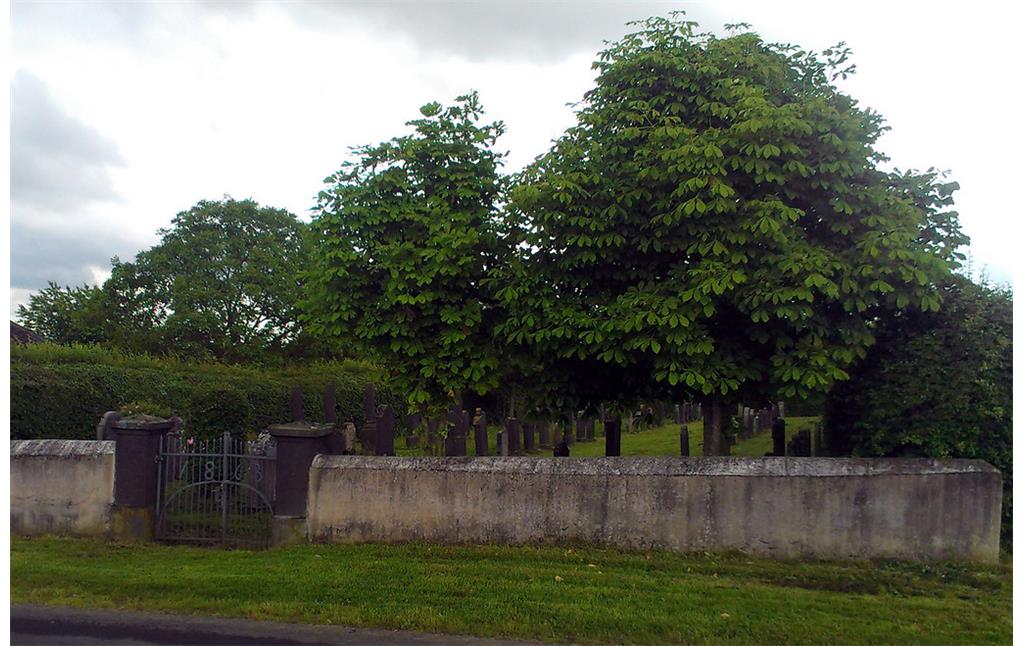 Der jüdische Friedhof in Binningen vom Rosenthaler Weg aus gesehen (2013).
