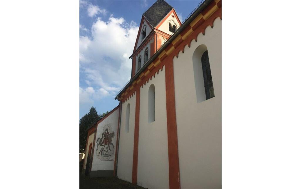 Außenaufnahme der Katholischen Pfarrkirche Sankt Martinus in Koblenz-Lay