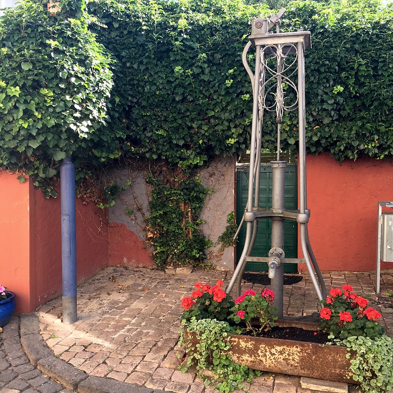 Gusseiserner Pumpbrunnen an der Hintermauergasse in Oberlahnstein (2016)