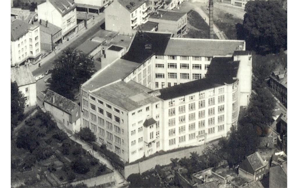 Luftbild der Schuhfabrik Kopp in Pirmasens (1960er Jahre)