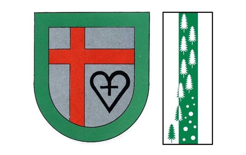 Wappen und Banner der Ortsgemeinde Berglicht