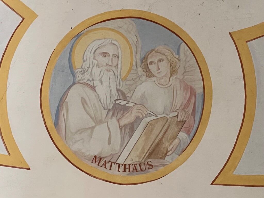 Deckenmalerei mit Evangelist Matthäus