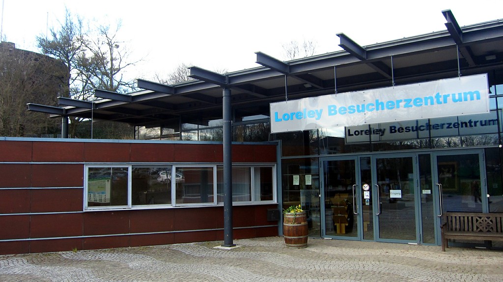 Der Eingang zum "Loreley-Besucherzentrum" auf dem Loreleyplateau (2015).