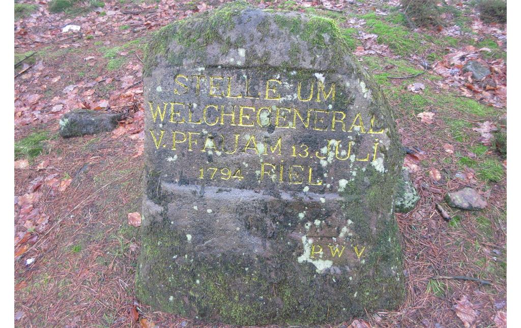 Ritterstein Nr. 68 Stelle um welche General v. Pfau am 13. Juli 1794 fiel (2018)