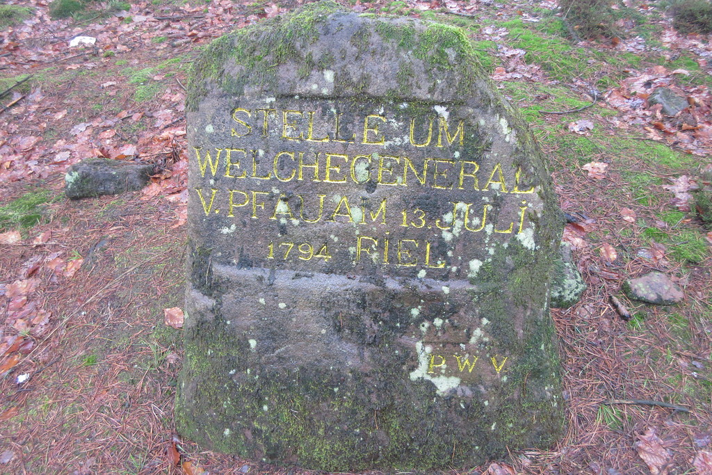 Ritterstein Nr. 68 Stelle um welche General v. Pfau am 13. Juli 1794 fiel (2018)