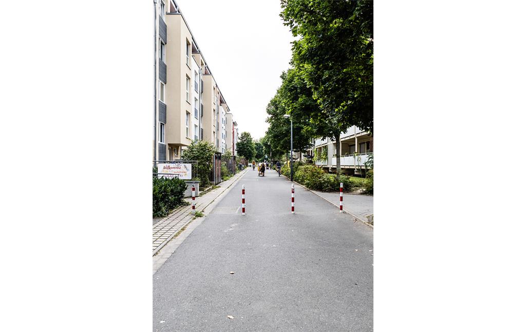 Wohnsiedlung auf dem ehemaligen Gelände des Eisenbahn-Ausbesserungswerks in Köln-Nippes (2021)
