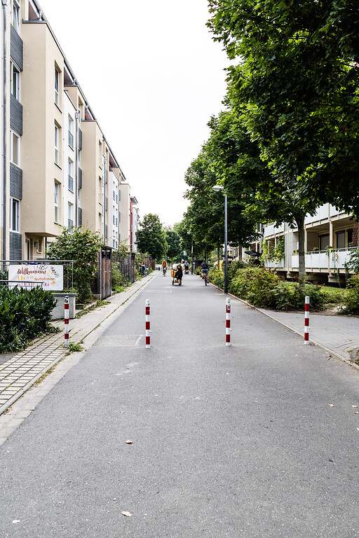Wohnsiedlung auf dem ehemaligen Gelände des Eisenbahn-Ausbesserungswerks in Köln-Nippes (2021)