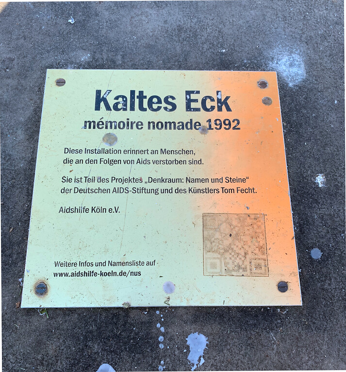 Denkmal "Das kalte Eck" am Rheinufer in Köln (2021)