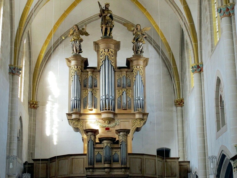 Die Stumm-Orgel in der Stifts- und Pfarrkirche in Sankt Castor in Karden (2022)