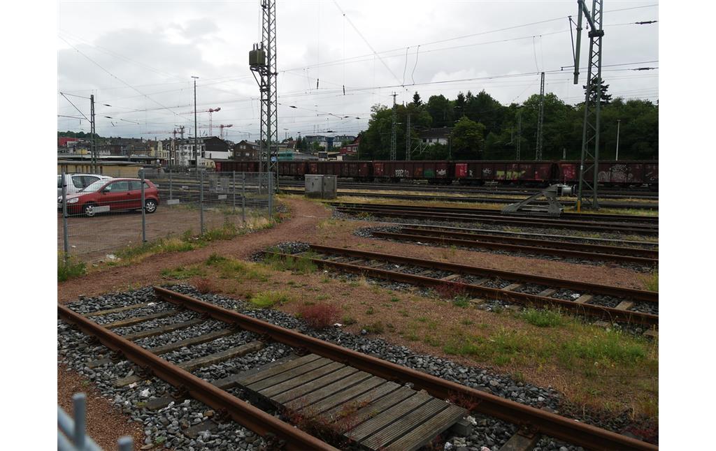 Gleise des ehemaligen Bahnausbesserungswerkes in Limburg (2017)