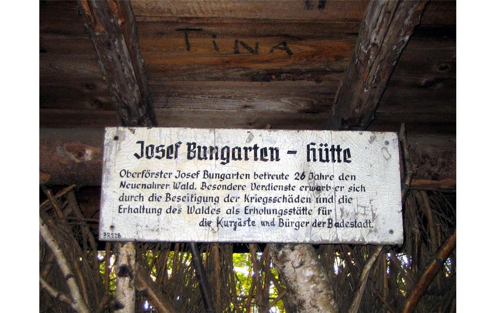 Informationstafel an der Schutzhütte Josef Bungarten im Neuenahrer Wald (2015)