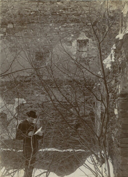 Palas der Treiser Wildburg Innenansicht des nördlichen Giebels (1901)