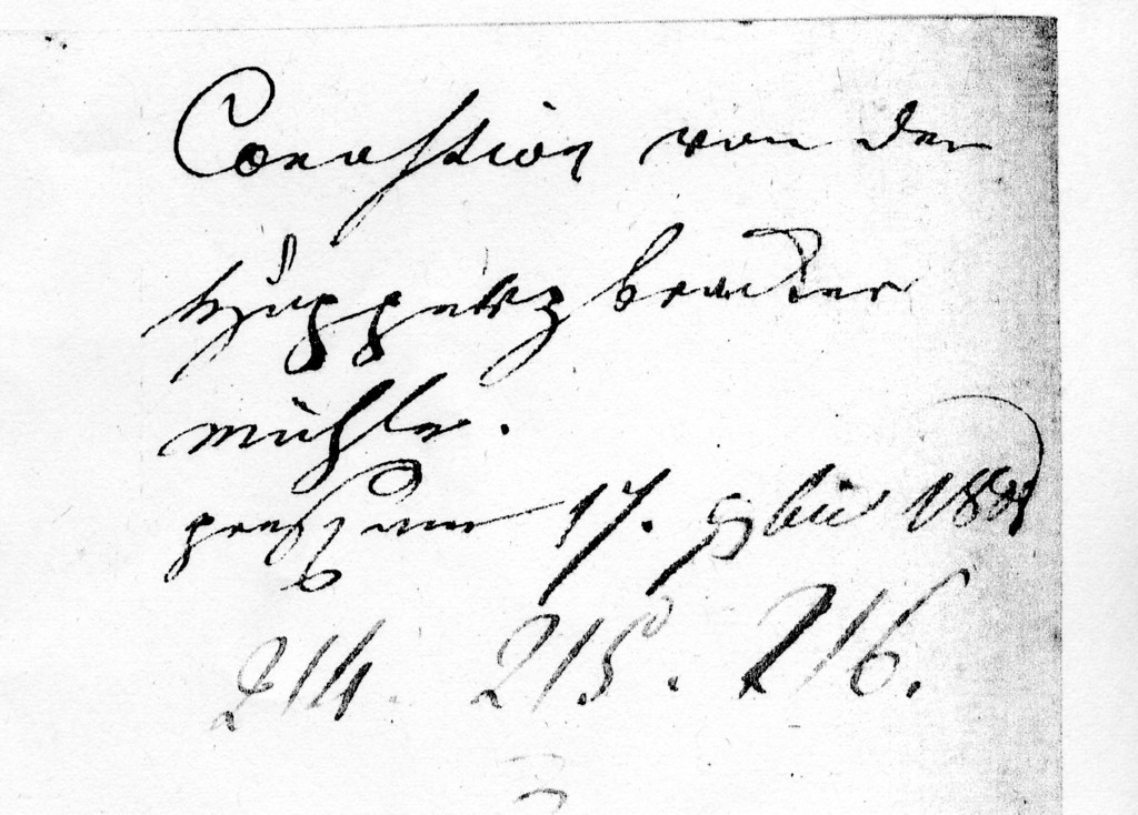 Die Adresse auf dem Antwortbrief zur "Huppertzbracker Mühle" von 1748 (Landesarchiv NRW HSA Düsseldorf, Bestand Großherzogtum Berg, Nr. 13389)