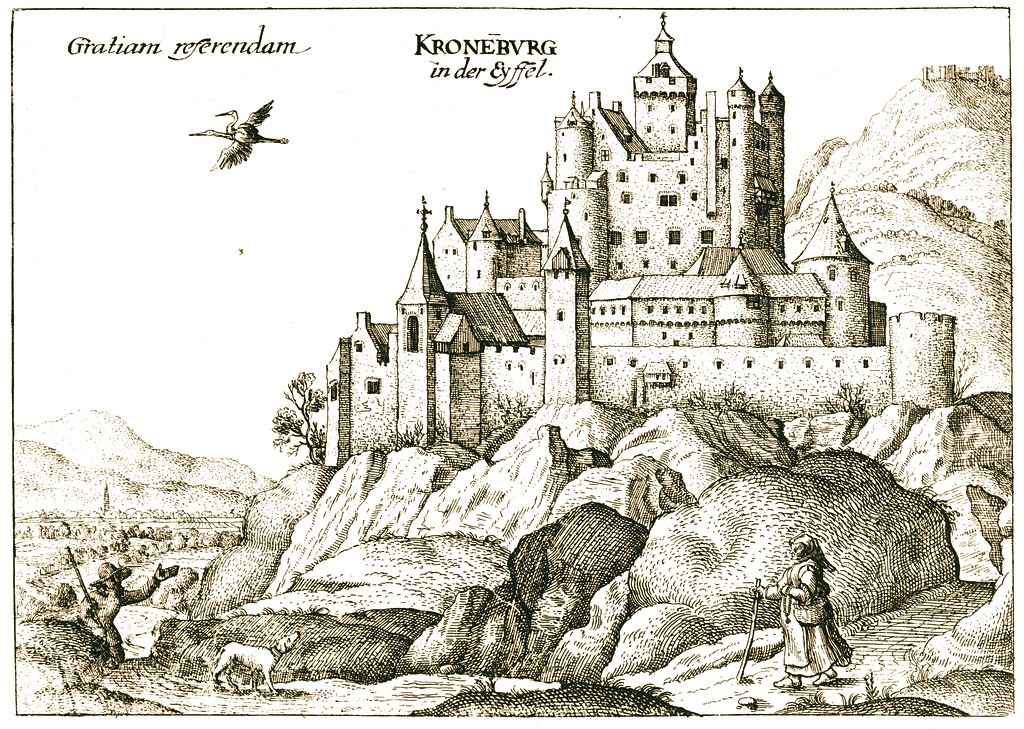 Dahlem, Kronenburg um 1620 (nach Matthias Merian)