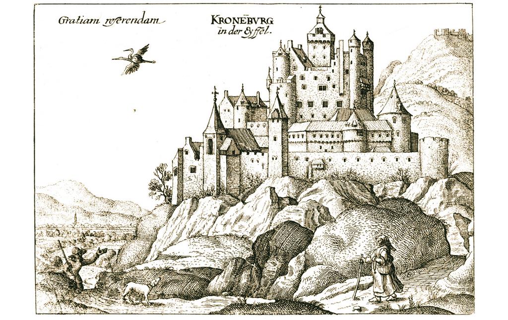 Dahlem, Kronenburg um 1620 (nach Matthias Merian)