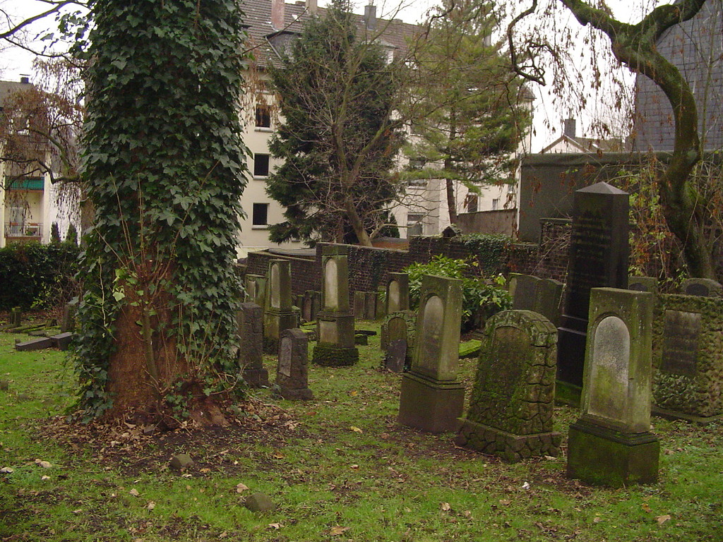 Gräberreihe auf dem alten Jüdischen Friedhof an der Weißenburgstraße in Wuppertal-Elberfeld (2006)