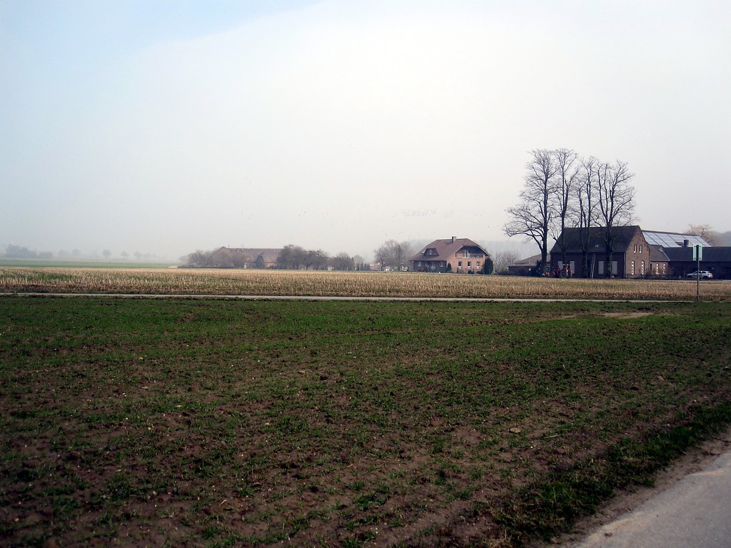 Scholtenhof in Uedem-Uedemerfeld umgeben von Landwirtschaftsflächen (2011)
