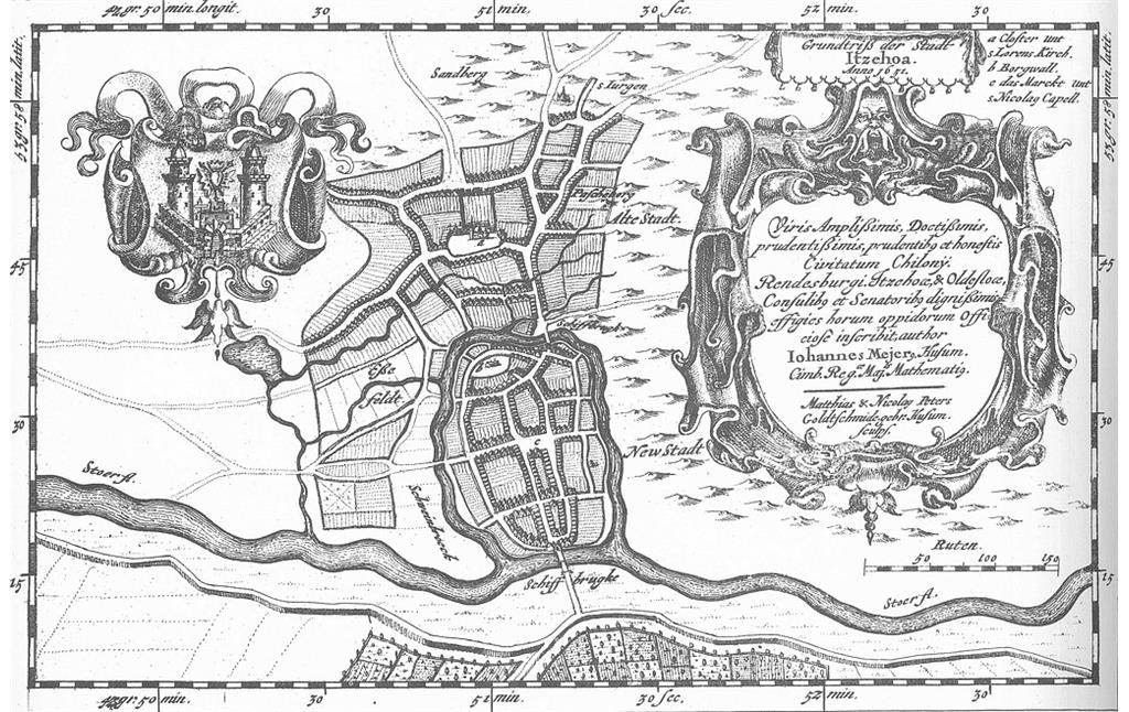 Burg Itzehoe - Karte von 1652