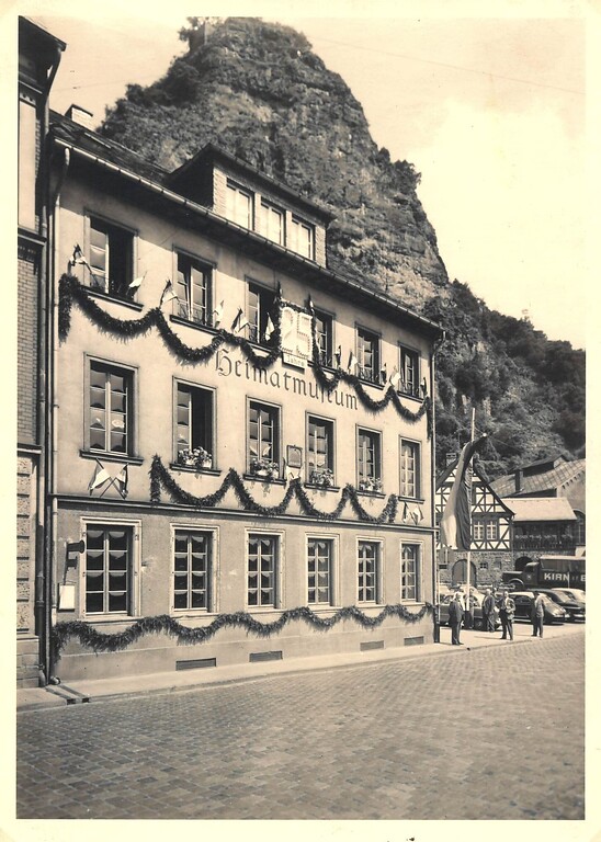 Historisches Foto des Heimatmuseums - heute Deutsches Mineralienmuseum - in Idar Oberstein (1957)