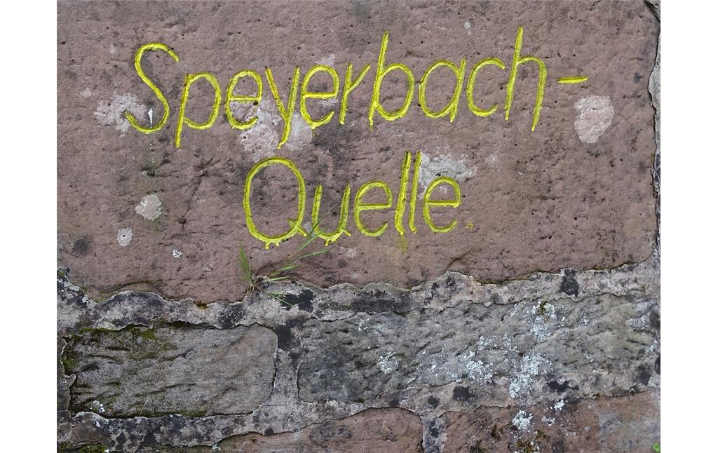Ritterstein Nr. 254 Speyerbach-Ursprung Flosswoog mit Schleuse bei Speyerbrunn (2019)