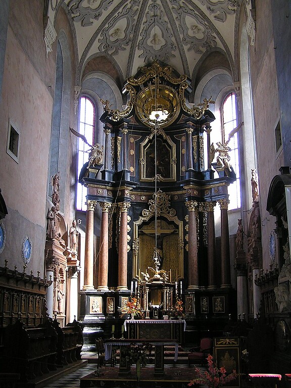 Interior of St. Lawrence Church in Zhovkva