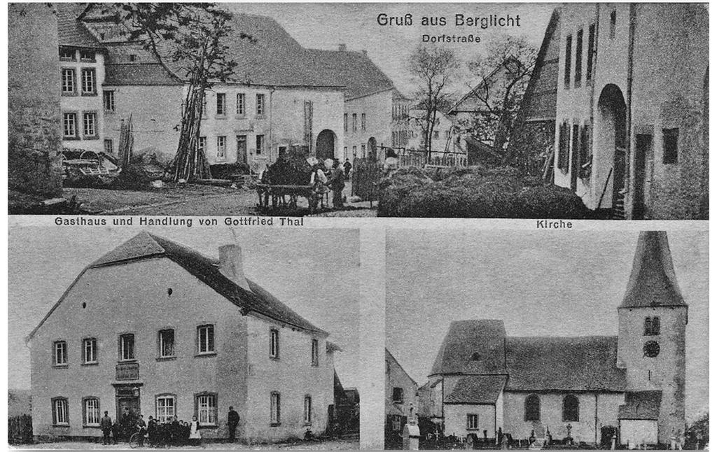 Historische Postkarte von Berglicht (um 1900)