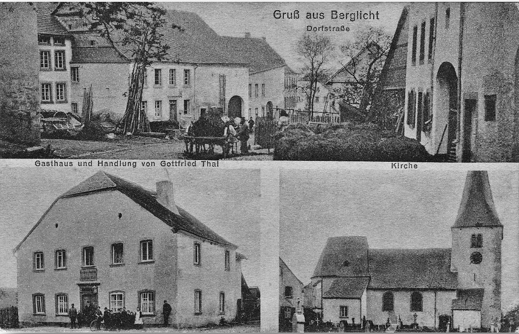 Historische Postkarte von Berglicht (um 1900)