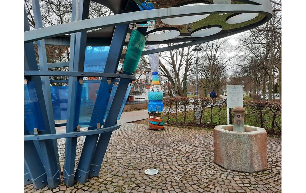 Brunnen an der Rathausbrücke Bad Vilbel (2021)