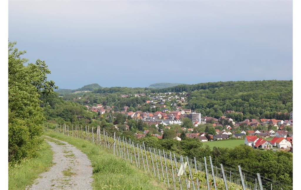 Blick auf die Stadt Maulbronn im Enztal von Nordwesten aus gesehen (2012).
