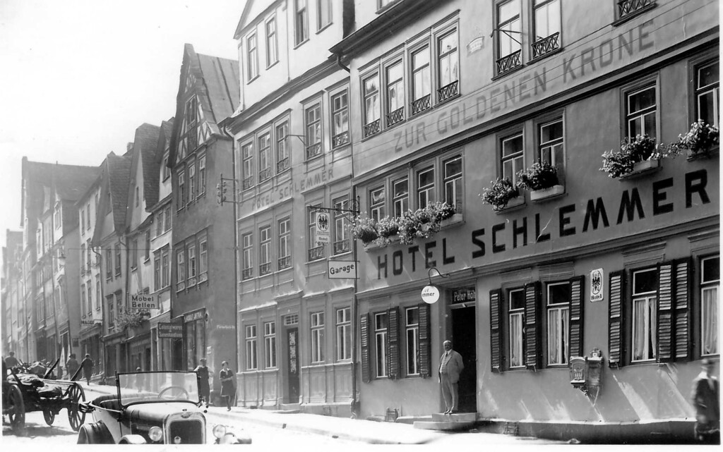 Historische Fotografie der Kirchstraße in Montabaur (um 1925)