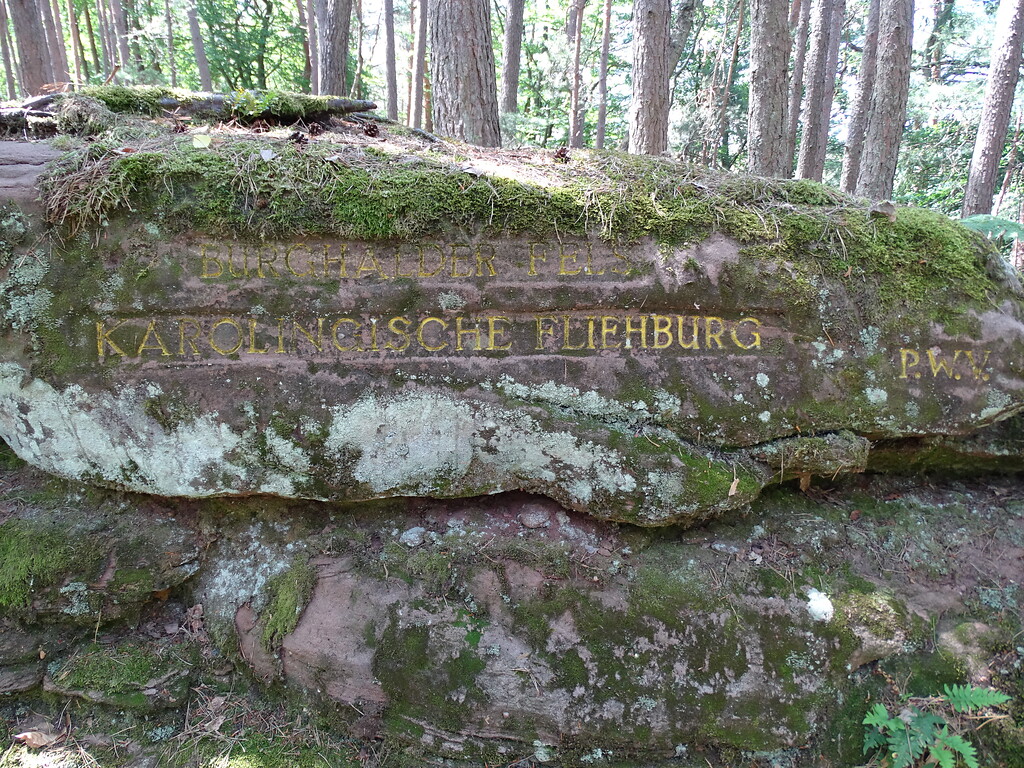 Ritterstein Nr. 219 Burghalder Fels  Karolingische Fliehburg südlich von Hauenstein (2020)