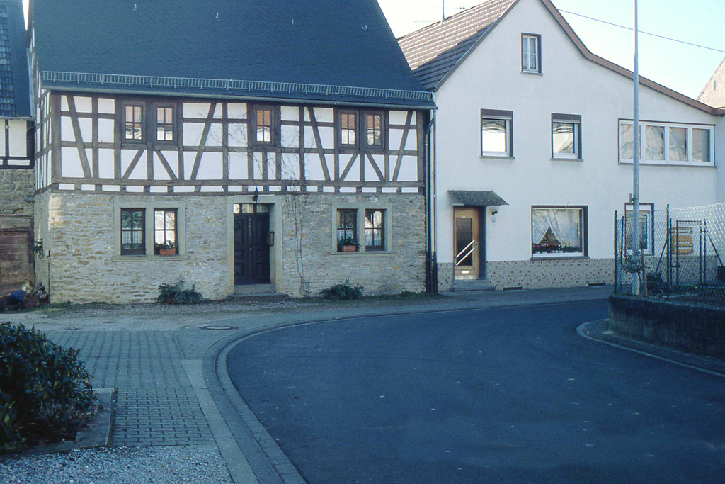 Haus Schorn in Dörrebach, freigelegtes Fachwerk (1970er Jahre)