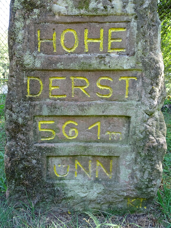 Ritterstein Nr. 301 Hohe Derst 561m üNN südwestlich von Böllenborn (2020)