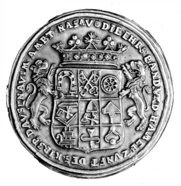 Kopie des Siegels der ehrsamen Band- und Hammerzunft des Kirchspiels Dausenau