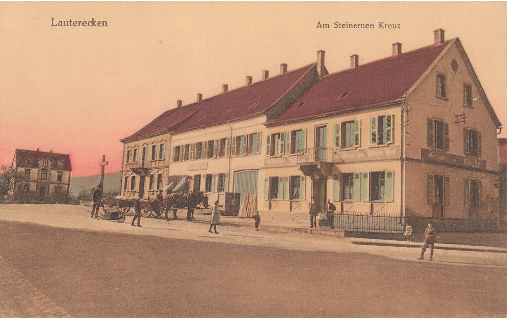 Platz am Steinernen Kreuz um 1900