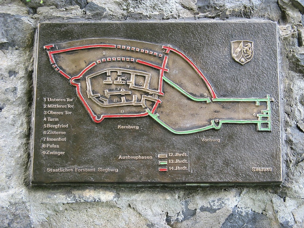 Plan: Ausbauphasen der Löwenburg (2007).