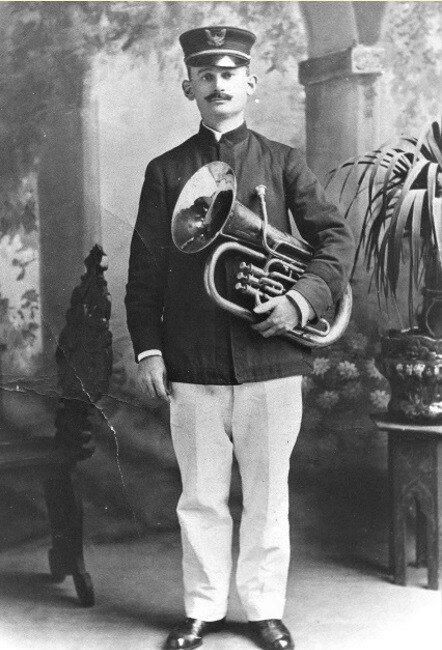 Der Musikant Ludwig Jacob junior aus Mackenbach (um 1900)