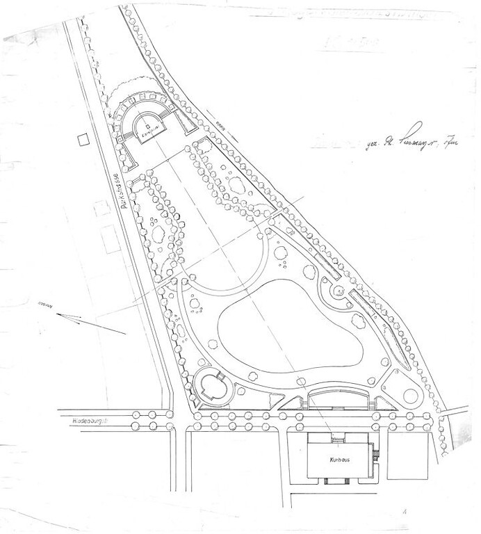 Plan des Kurparks Bad Vilbel (um 1934)