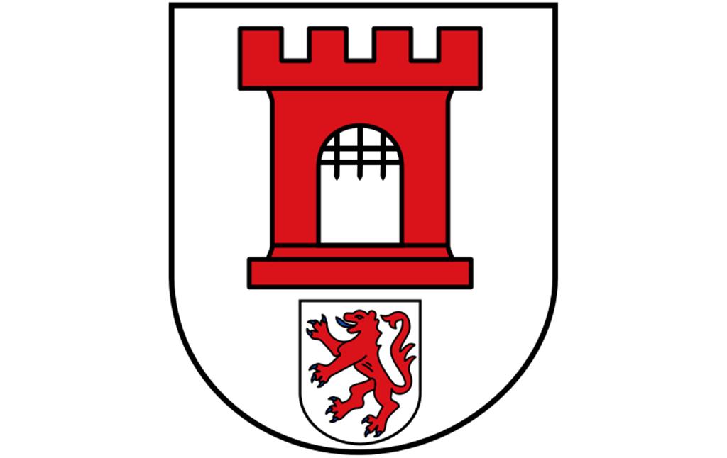 Wappen der ehemaligen Stadt Porz am Rhein, seit 1975 nach Köln eingemeindet.