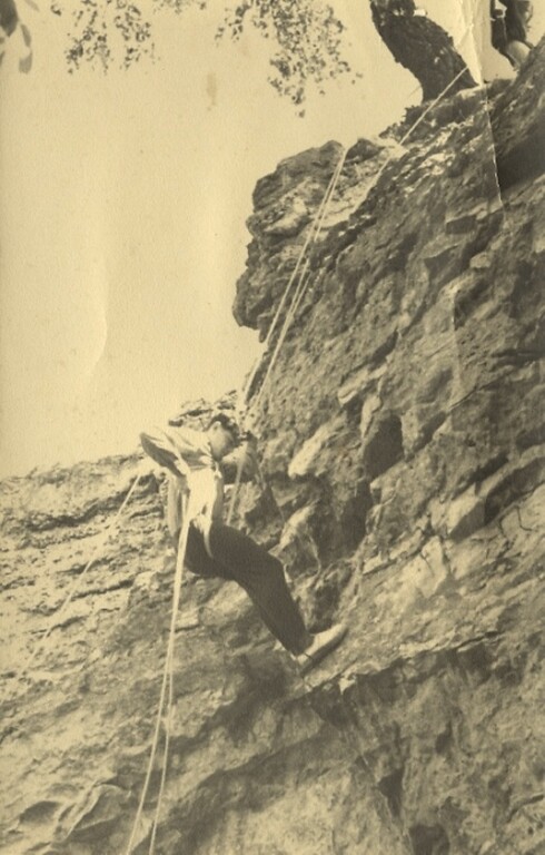 Climbing in the Devil's Rocks near Vynnyky (1957)