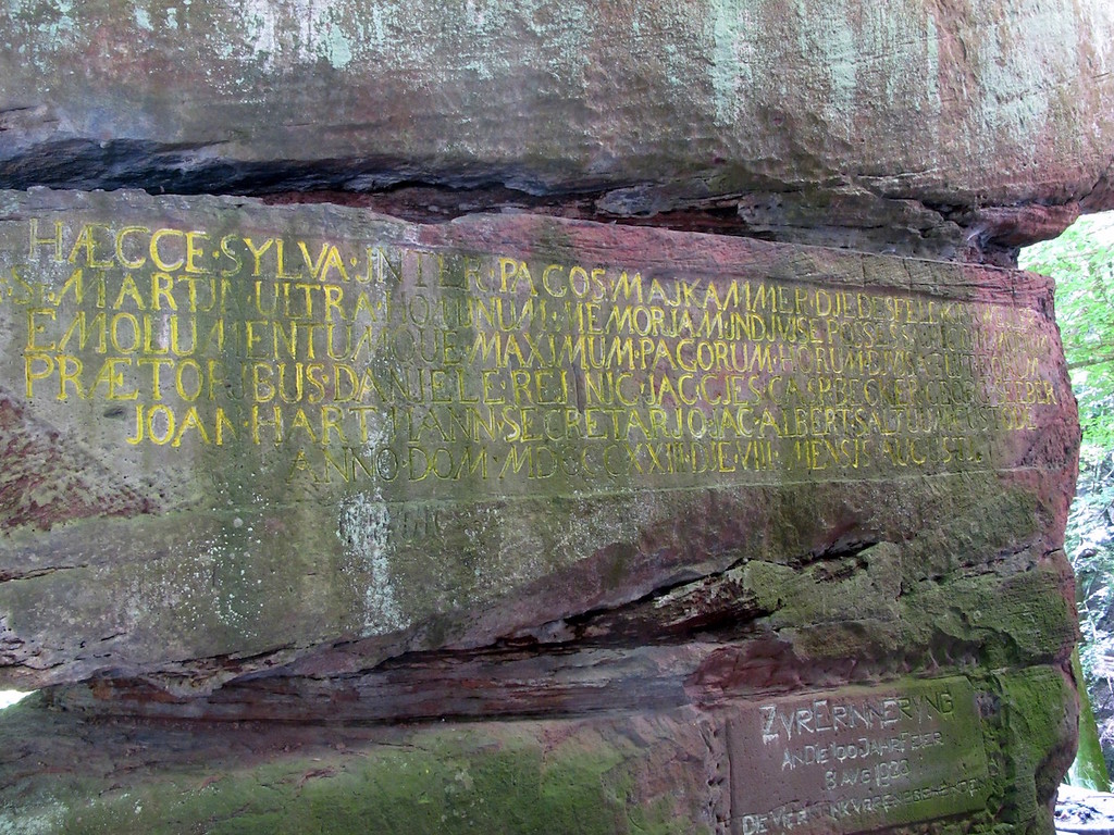 Inschrift auf dem Kanzelfelsen am Kanzelberg (2016)