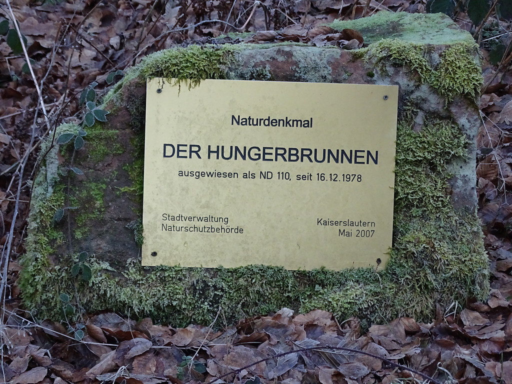 Ritterstein Nr. 153 Hungerbrunnen bei Kaiserslautern (2019)