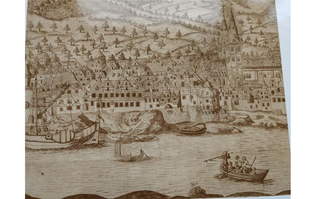 Historische Abbildung Boppards (1743)
