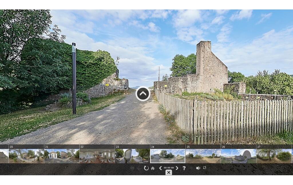 Virtuelle 360-Grad-Ansicht der Unterburg von Burg Lichtenberg (2023)