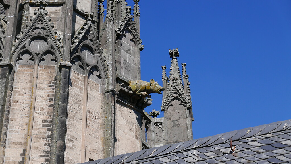 Ausschnitt vom Dach der Stiftskirche St. Viktor (2022)