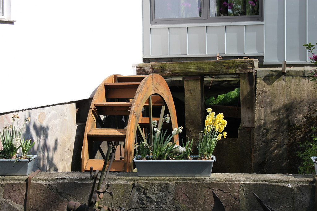 Das Mühlrad der Gahlener Bruchmühle (2014), es ist mttlerweile außer Betrieb und wurde zum Gedenken an die Bruchmühle nachgebaut.