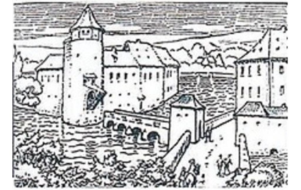 Der Ortshistoriker Fritz Roth spricht über das Wasserschloss Marienburg in Kirrweiler (2021)