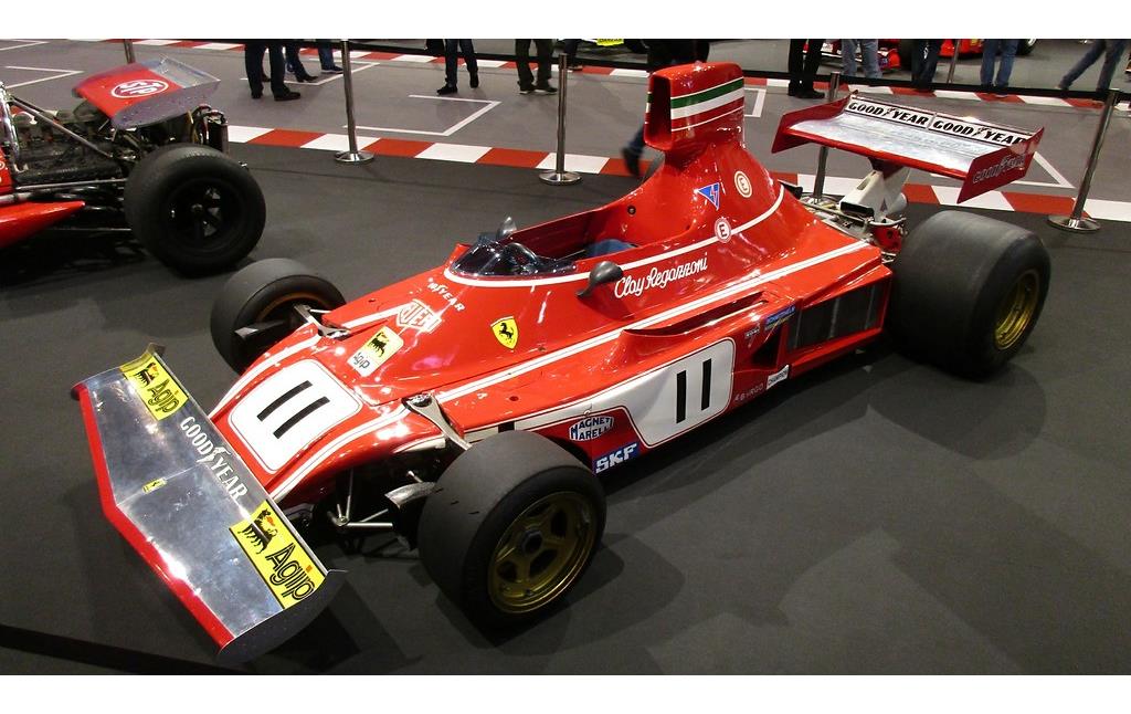 Formel-1-Rennwagen des 1976-1978 eingesetzten Typs "312T2" der Scuderia Ferrari auf der Essen Motor Show (2015).